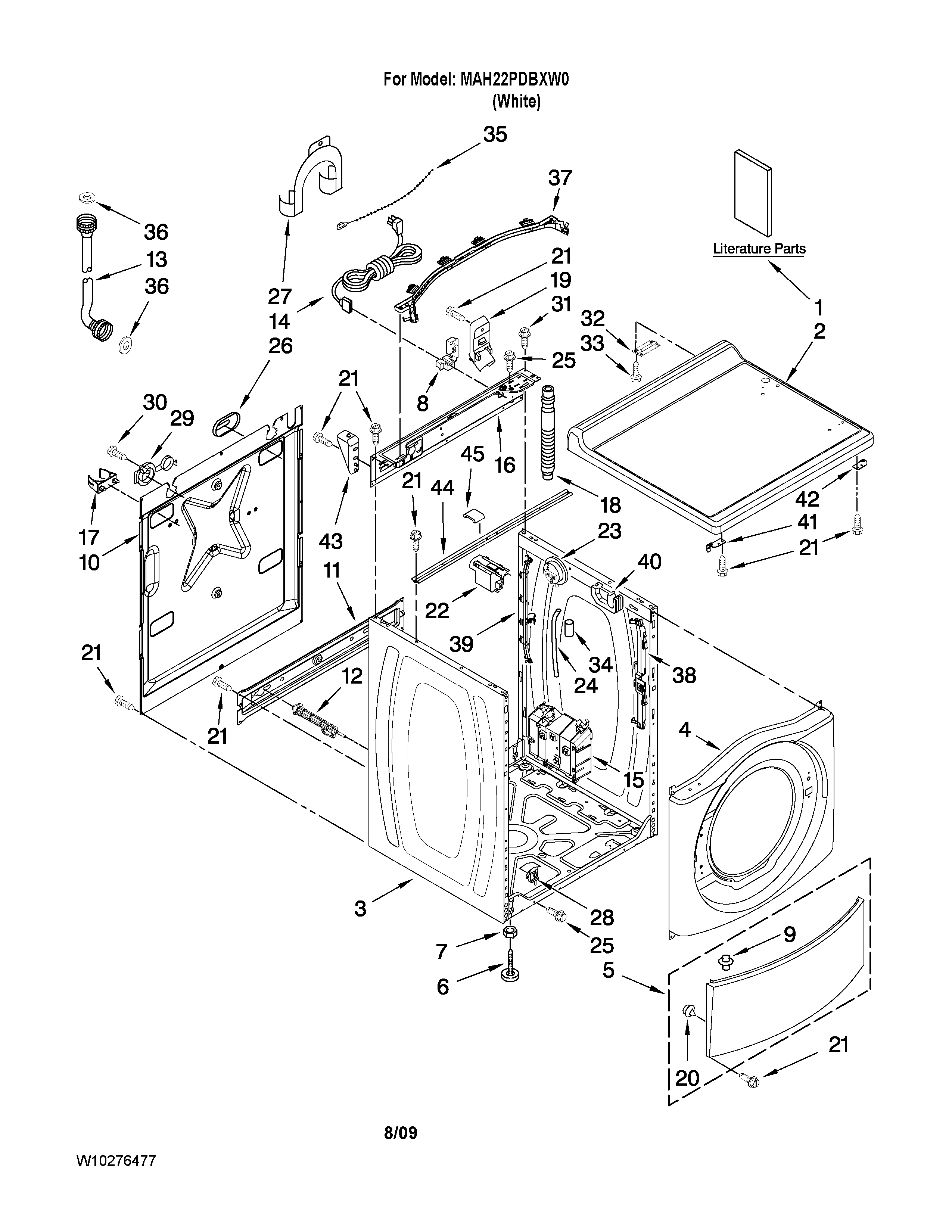 Top and cabinet parts