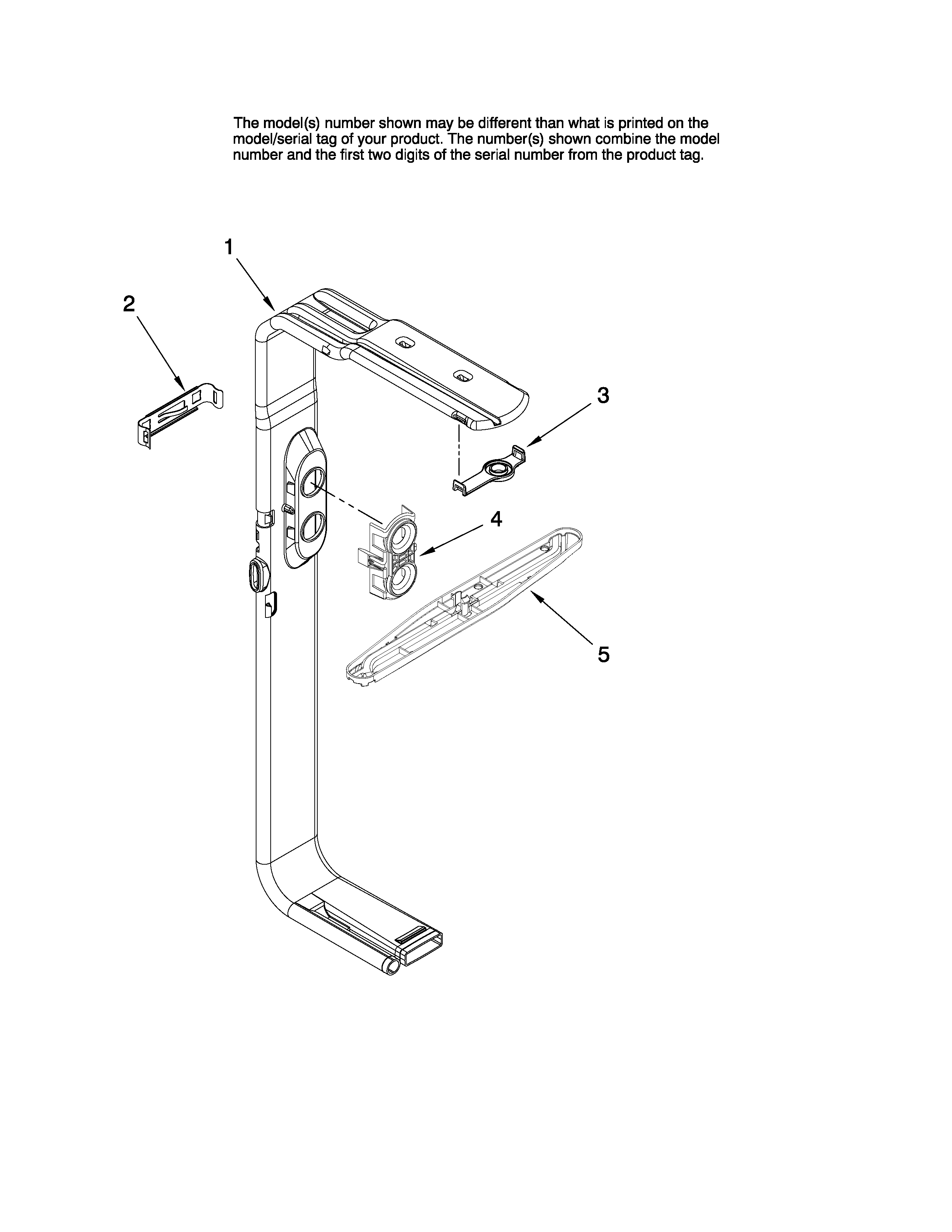 Upper wash and rinse parts