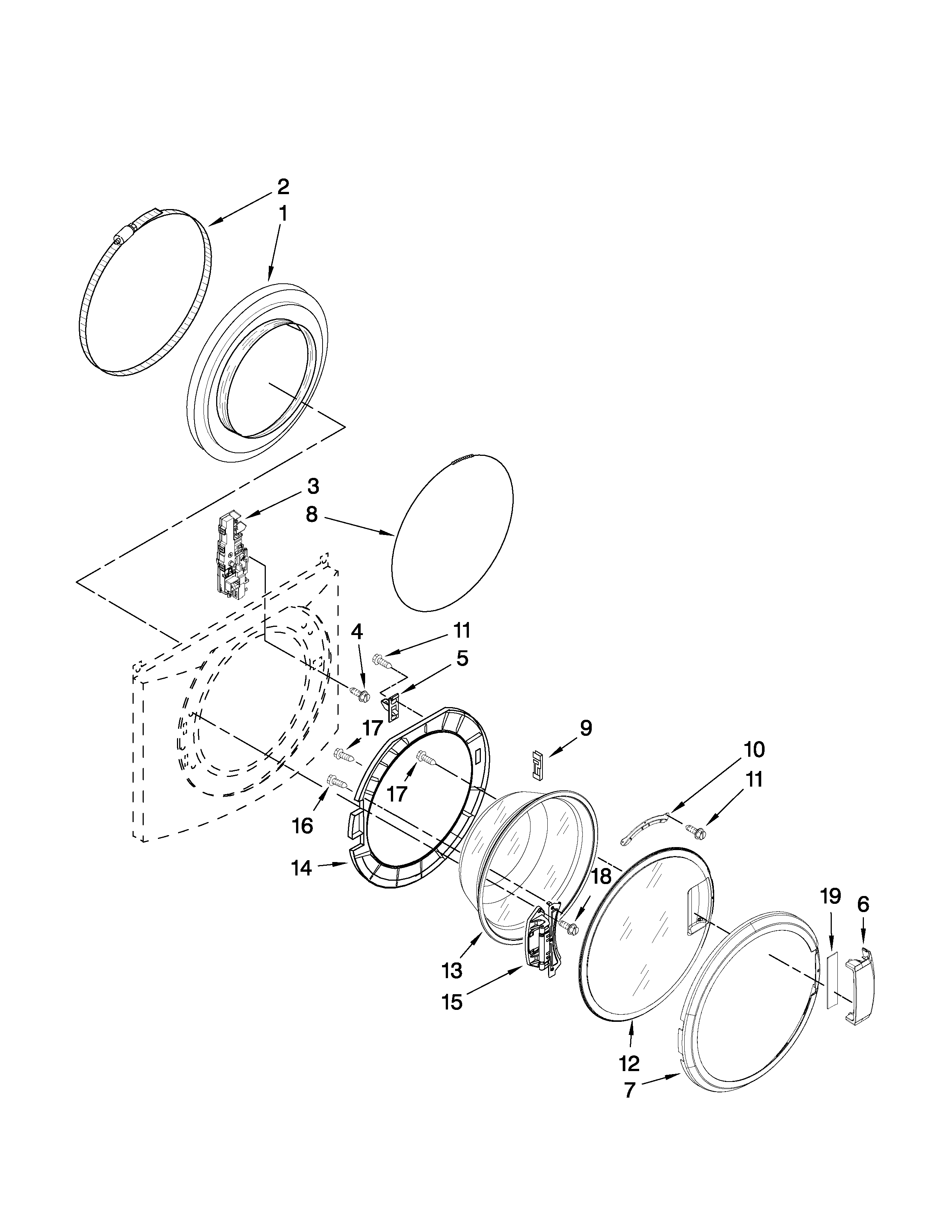 Door and latch parts