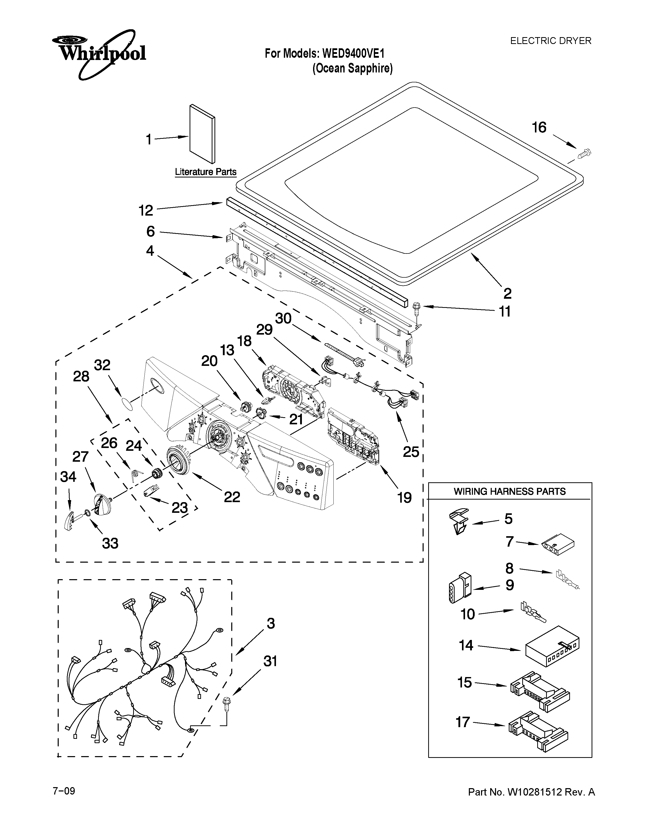 Top and console parts