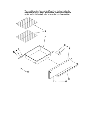 Drawer and rack parts