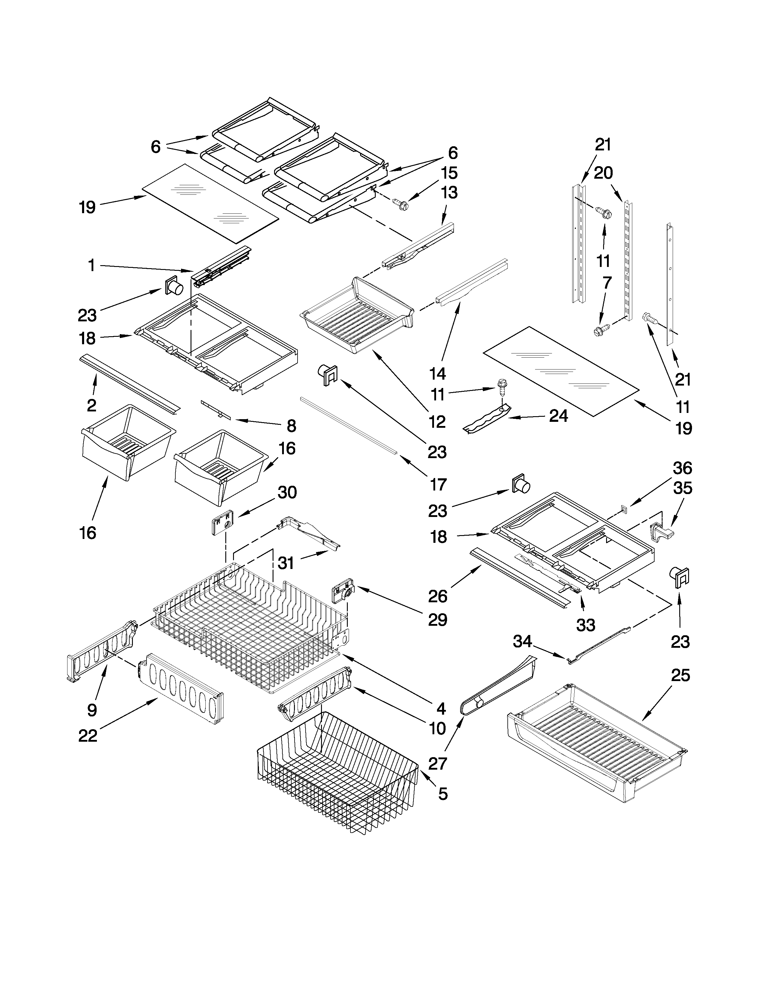 Shelf parts
