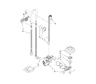 KitchenAid KUDC03FVSS2 fill, drain and overfill parts diagram