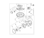 KitchenAid KUDC03FVSS2 pump and motor parts diagram