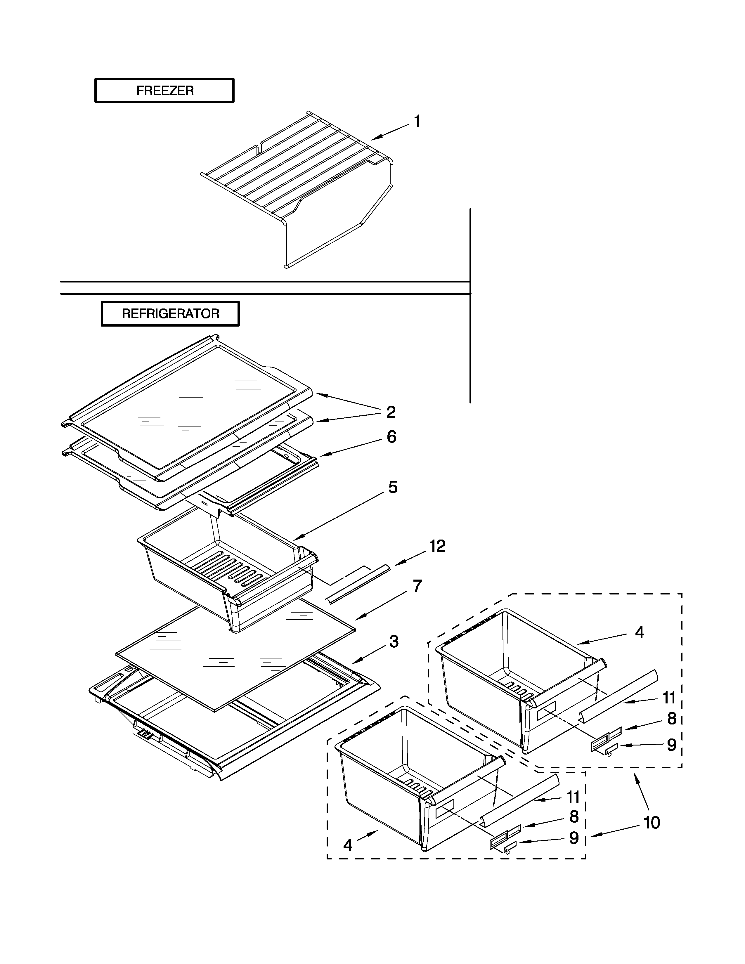 Shelf parts