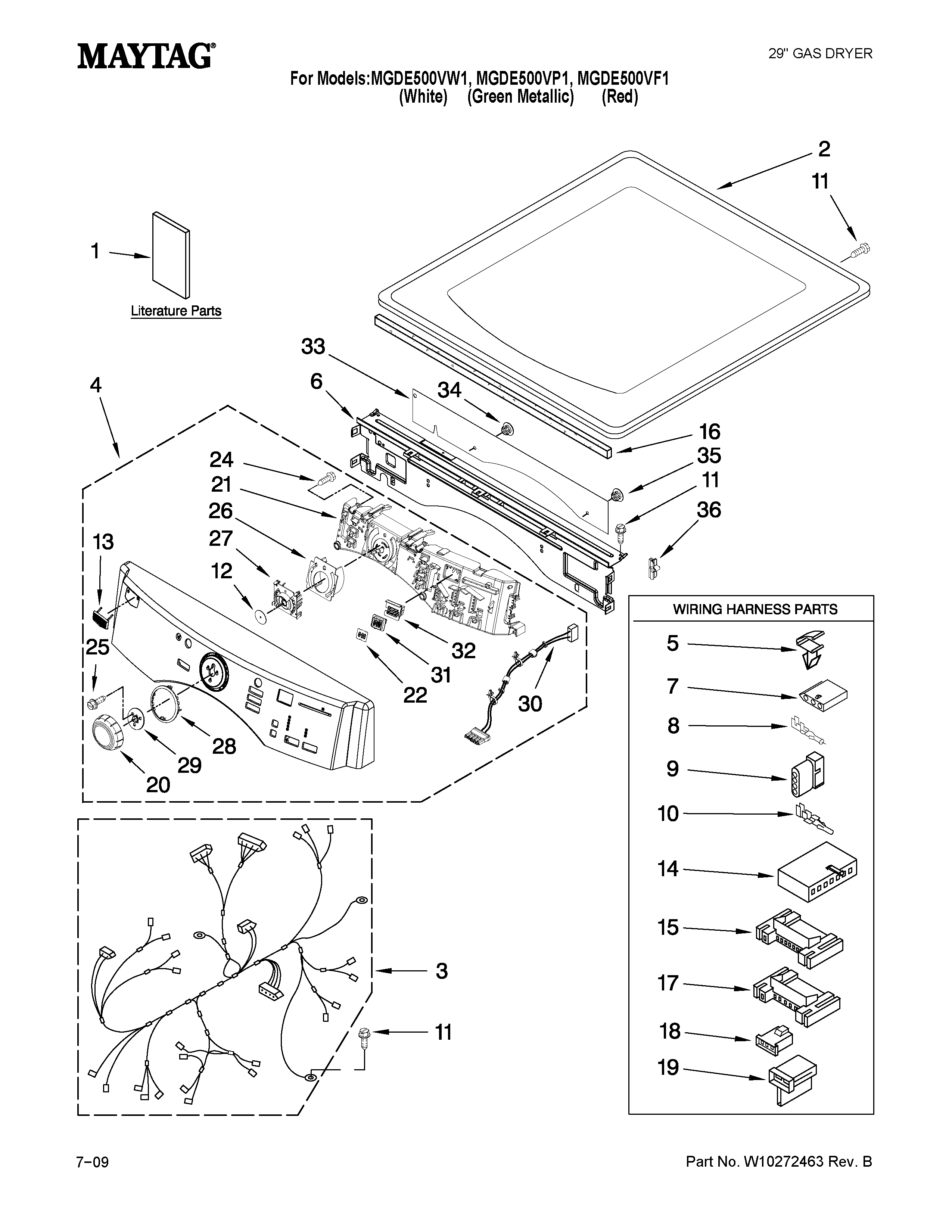 TOP AND CONSOLE PARTS