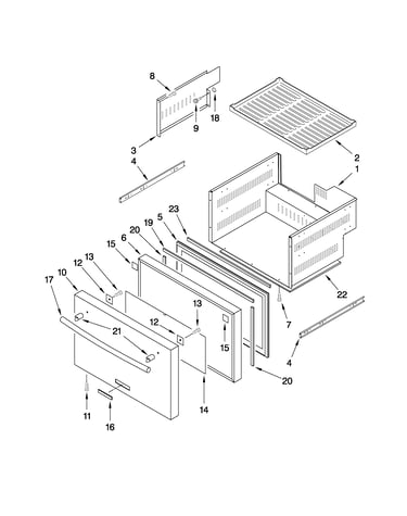 Lower drawer parts