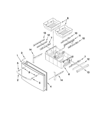 Freezer door parts