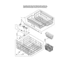 Maytag MDBH945AWS2 upper and lower rack parts diagram