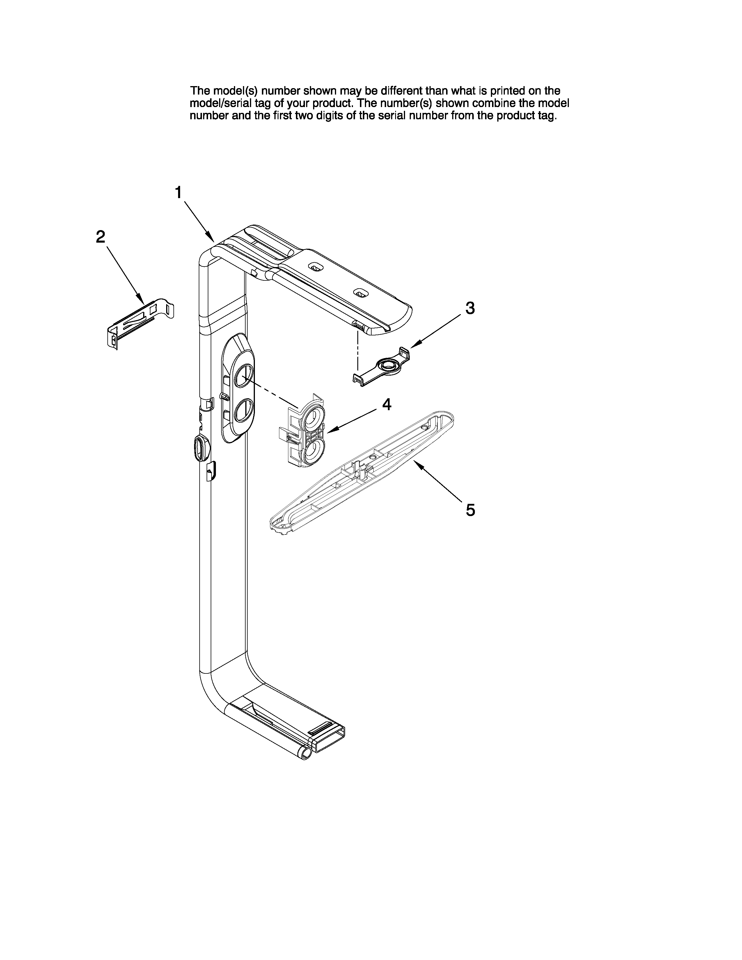 Upper wash and rinse parts