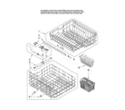 Maytag MDBH955AWS1 upper and lower rack parts diagram