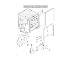 Maytag MDBH968AWS1 tub and frame parts diagram