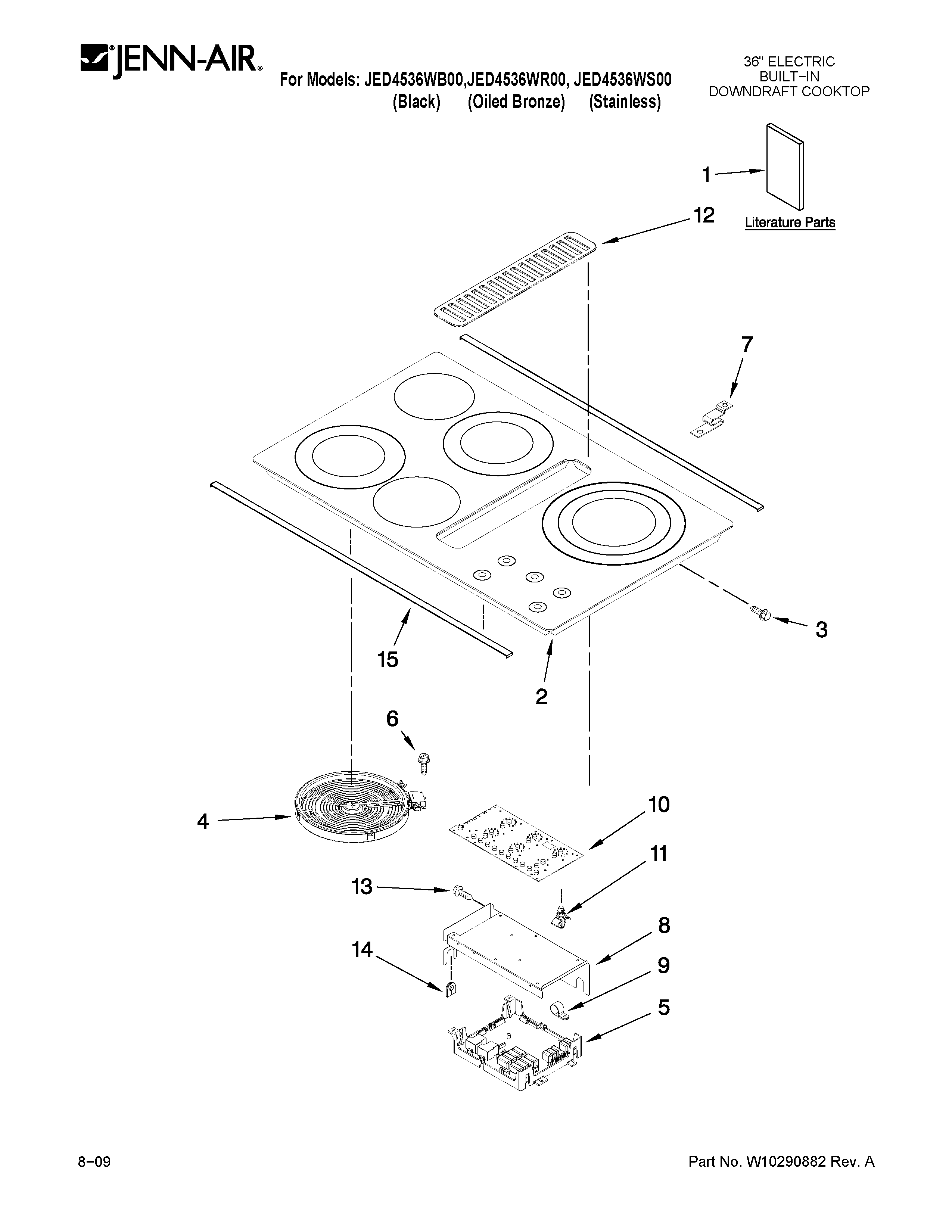 Cooktop parts