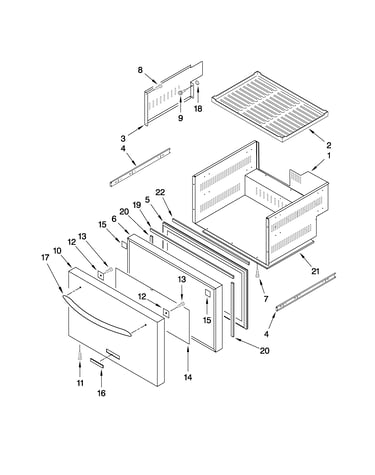 Lower drawer parts