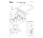 Whirlpool YWED9600TA2 top and console parts diagram