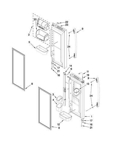 Refrigerator door parts