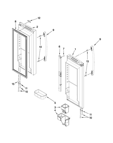 Refrigerator door parts