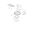 KitchenAid KHMS1850SWH1 magnetron and turntable parts diagram