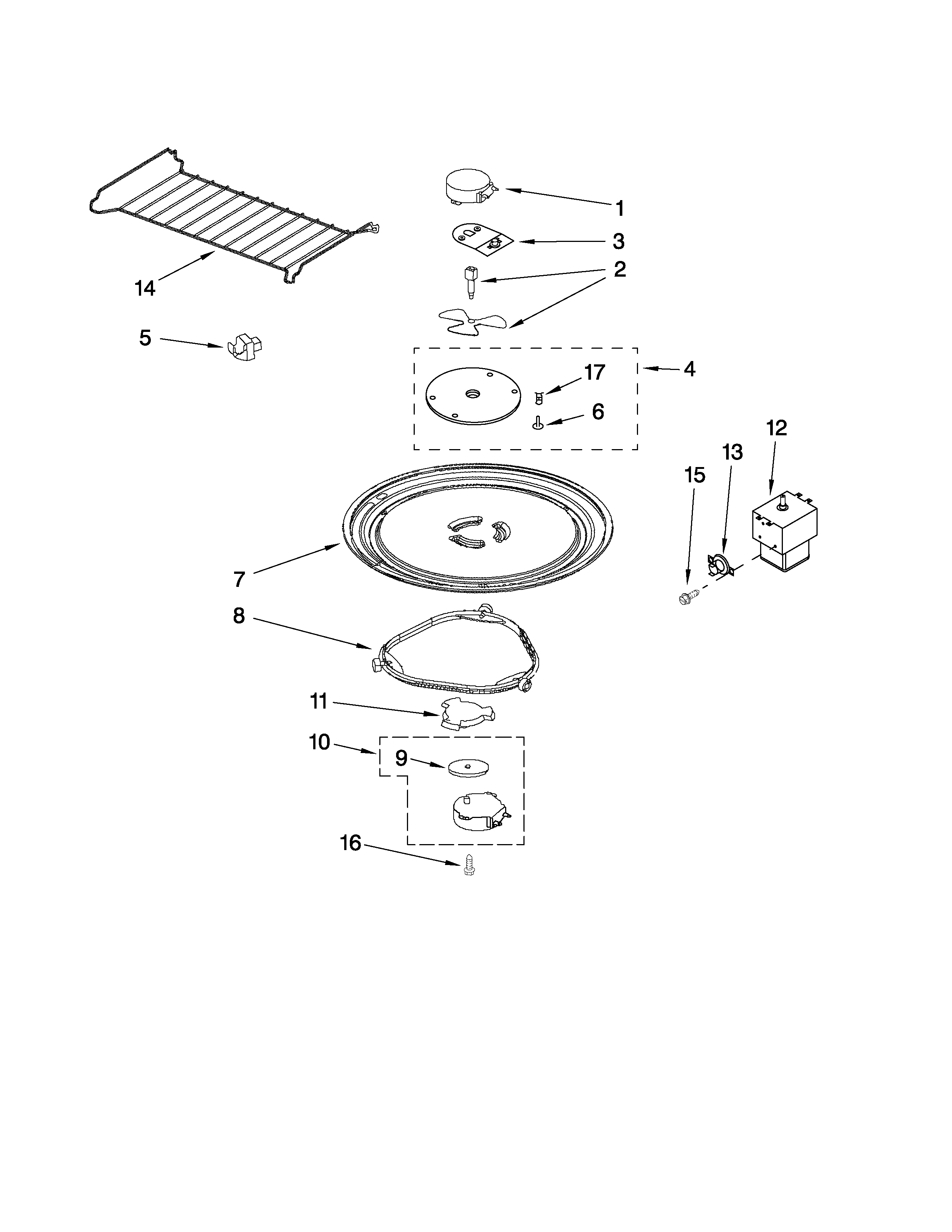 MAGNETRON AND TURNTABLE PARTS