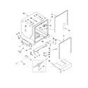 KitchenAid KUDS40FVSS2 tub and frame parts diagram