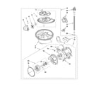 KitchenAid KUDS40FVWH2 pump and motor parts diagram
