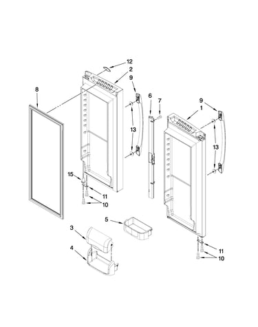 Refrigerator door parts
