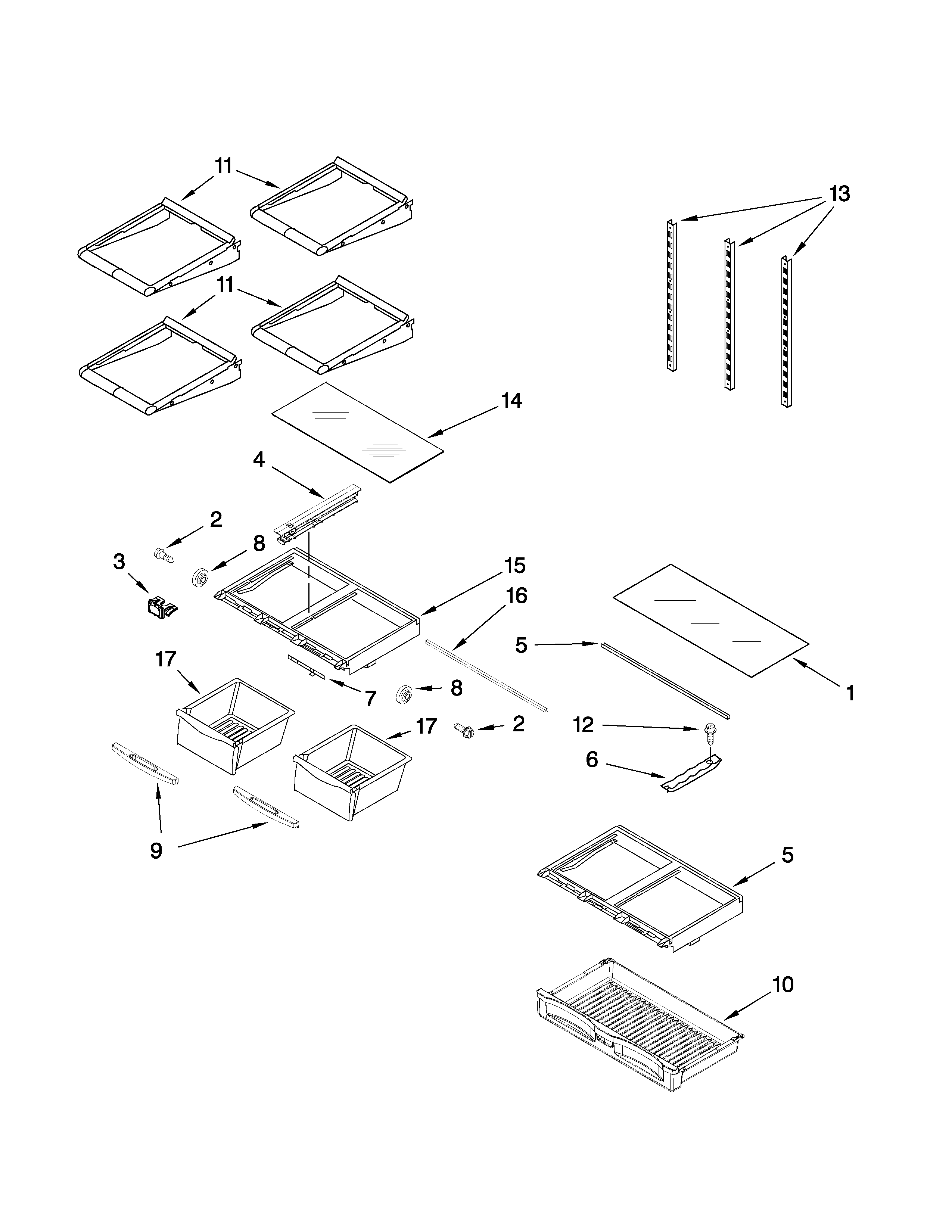 Shelf parts