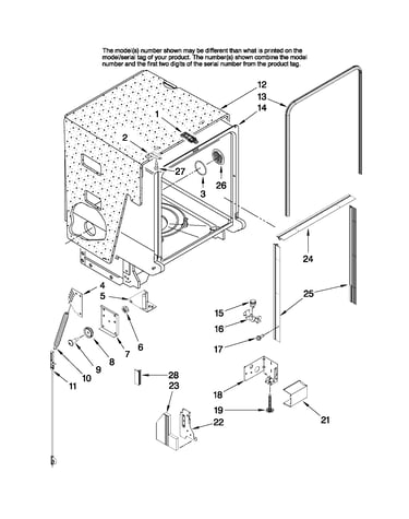 Tub and frame parts