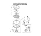 Maytag MDBH968AWS2 pump and motor parts diagram