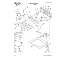 Whirlpool 3RLEQ8600WW0 top and console parts diagram