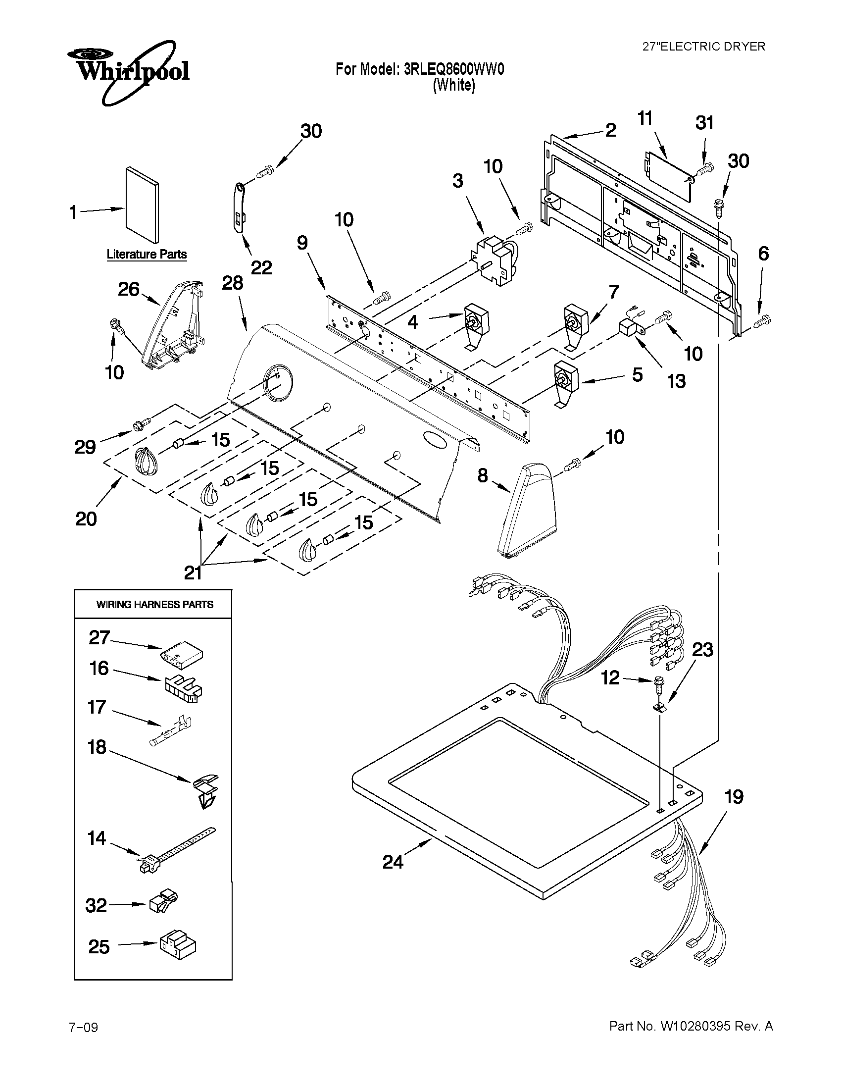 Top and console parts