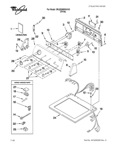 Top and console parts