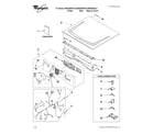 Whirlpool WED9250WL0 top and console parts diagram