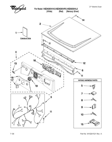 Top and console parts