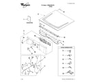 Whirlpool YWED9150WW0 top and console parts diagram