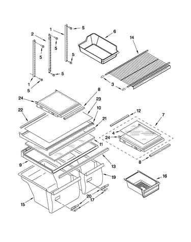 Shelf parts