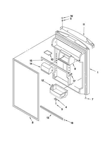 Refrigerator door parts