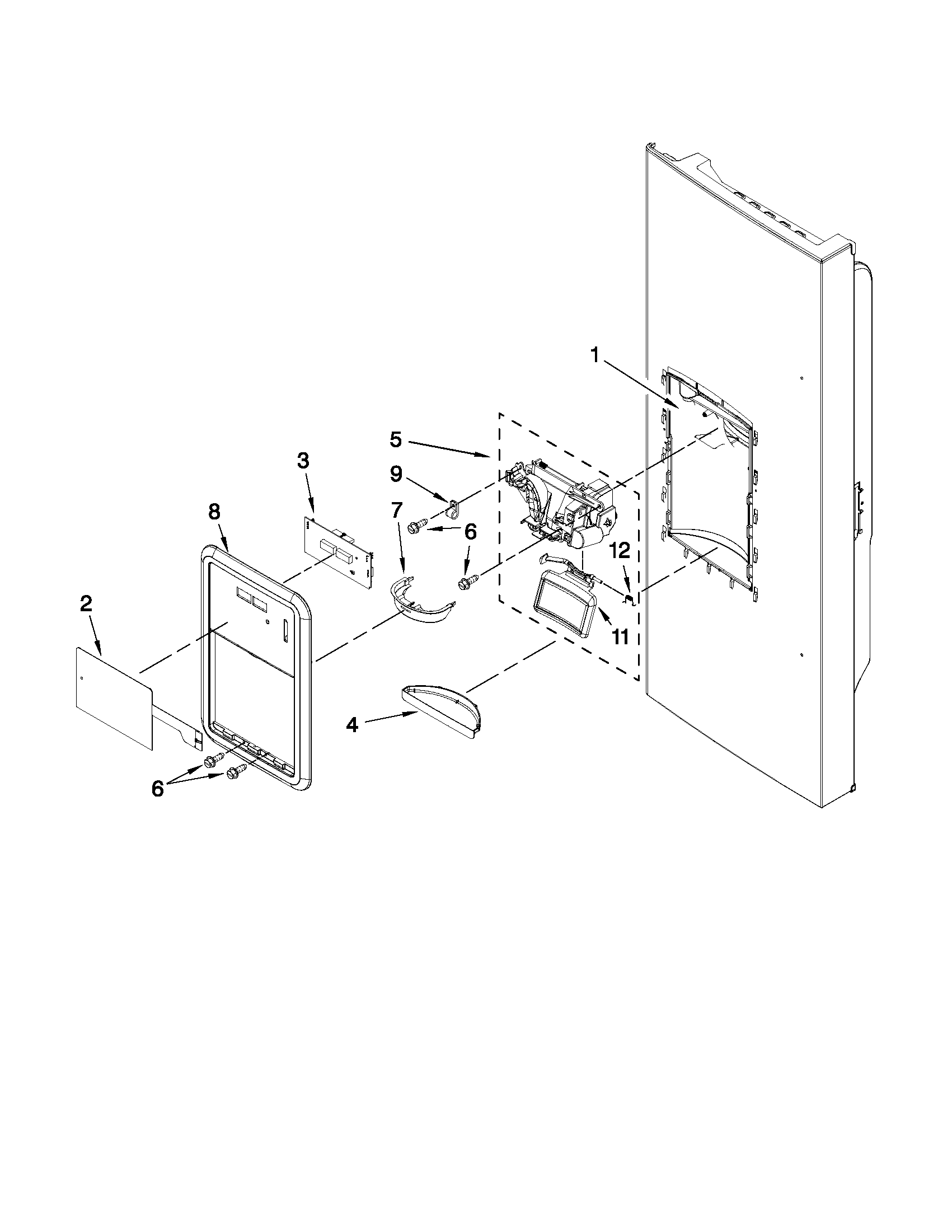 Dispenser front parts