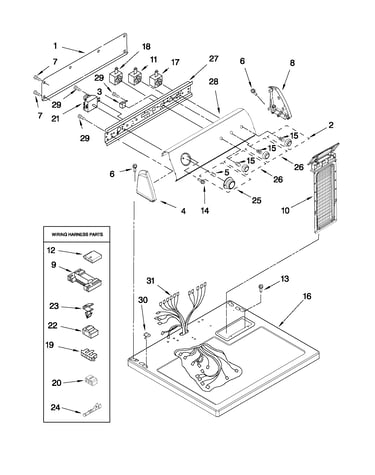 Top and console parts