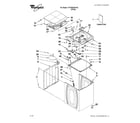 Whirlpool WTW6340WW0 top and cabinet parts diagram