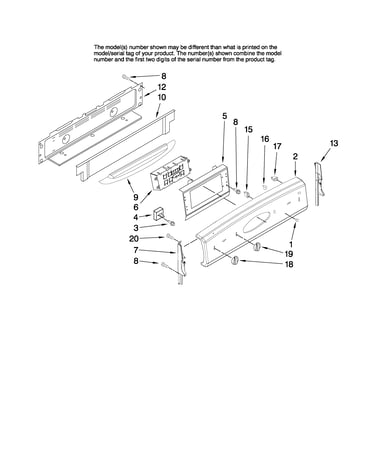 Control panel parts