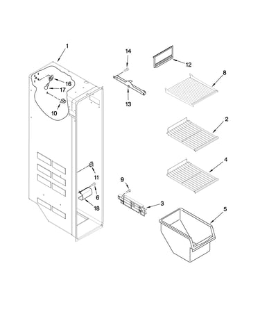 Freezer liner parts