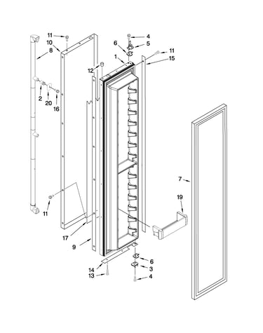Freezer door parts
