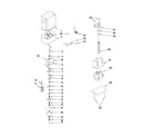 Jenn-Air JS48CXDBDB01 motor and ice container parts diagram