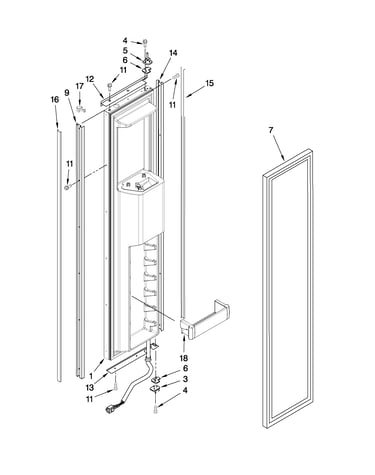 Freezer door parts