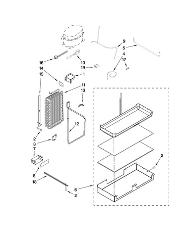 Lower unit and tube parts