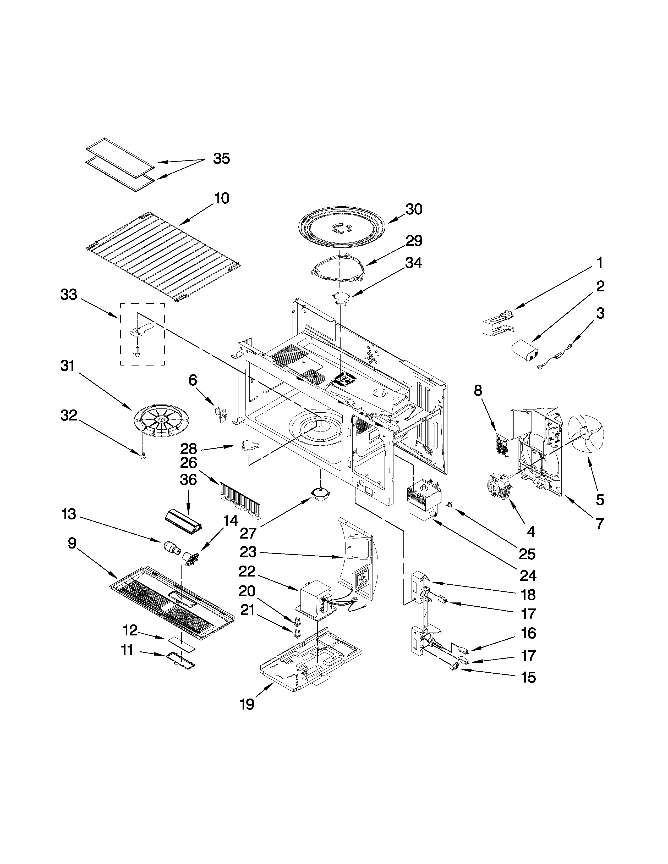 Interior and ventilation parts