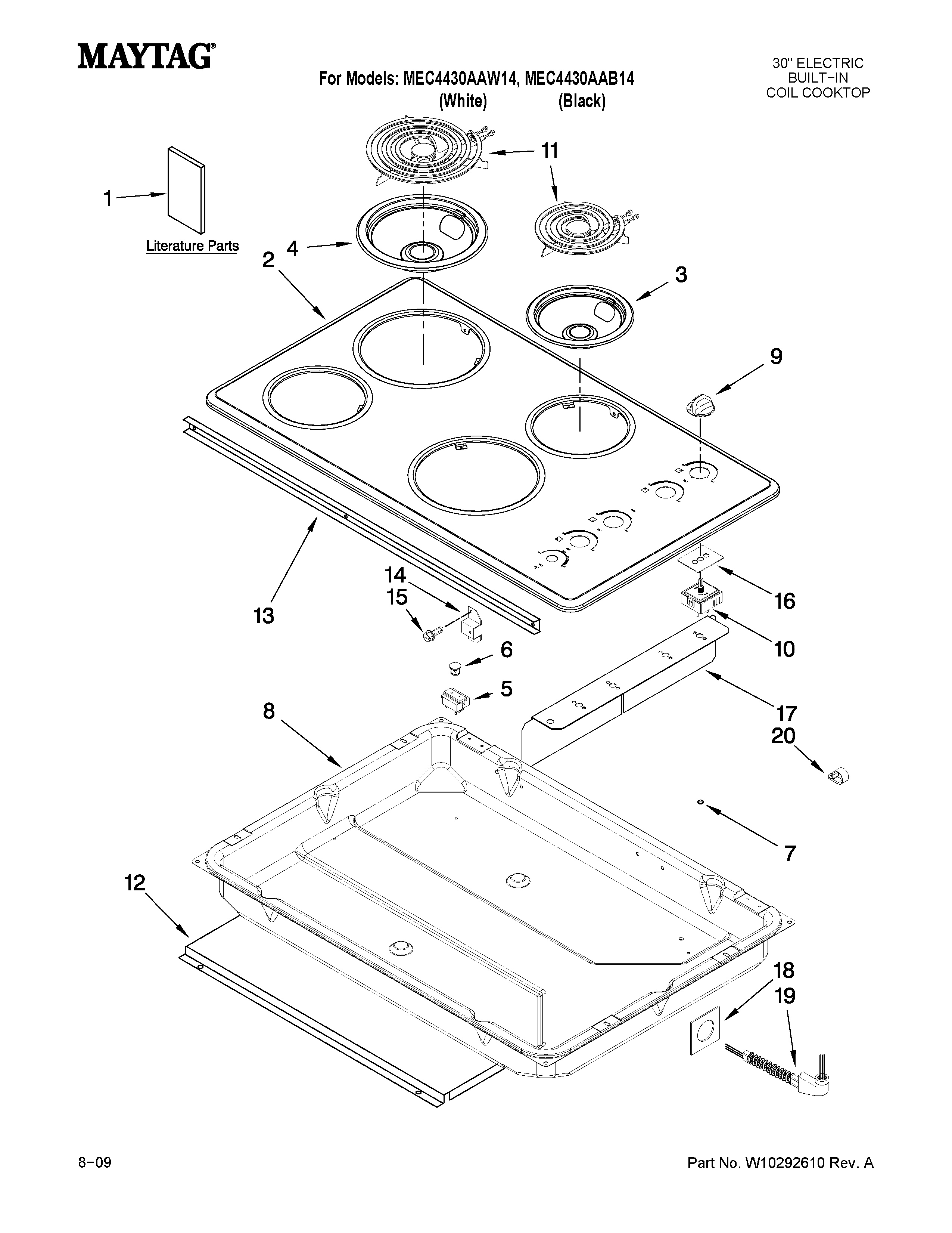 Cooktop parts