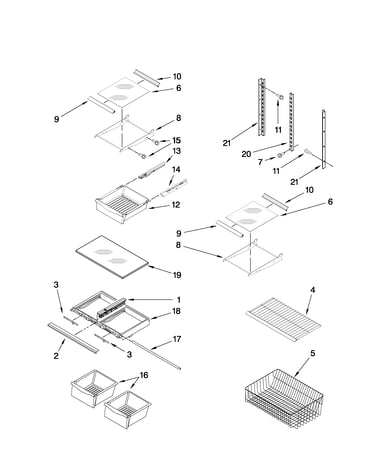 Shelf parts