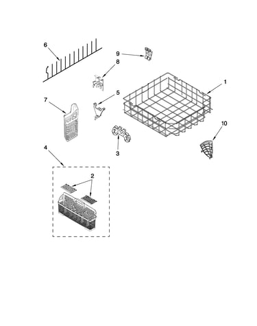 Lower rack parts